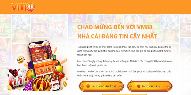 Tải app để khắc phục website bị chặn VM88